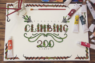 Exploring Climbing: A Floral Font Duo for Creative Branding