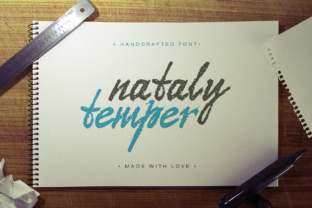 Nataly Temper Font: Textured Type for Handmade Crafts