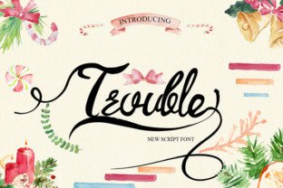 Trouble: A Charming Script Font for Editorial Design